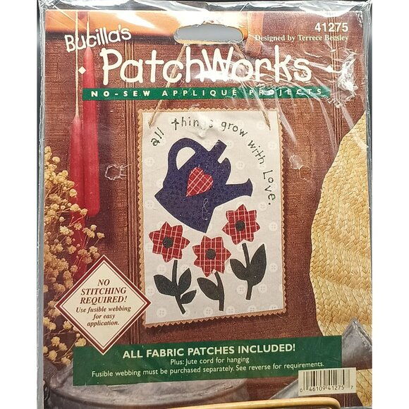 Bucillas Patchworks No-Sew Applique Kit "All Things Grow" 41275 5" x 7" - Picture 1 of 2